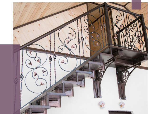 Кованые лестницы в Благовещенске от 79225 руб. под ключ