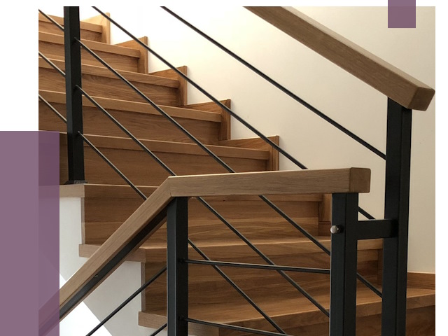 Обшивка металлической лестницы деревом в Благовещенске от 4317 руб.