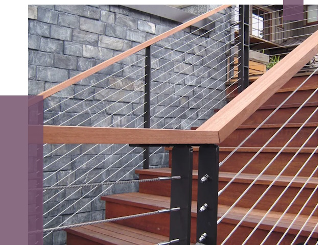 Тросовые перила под ключ в Благовещенске от 7719 руб.