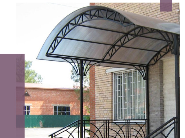 Металлические навесы и козырьки в Благовещенске от 12696 руб.