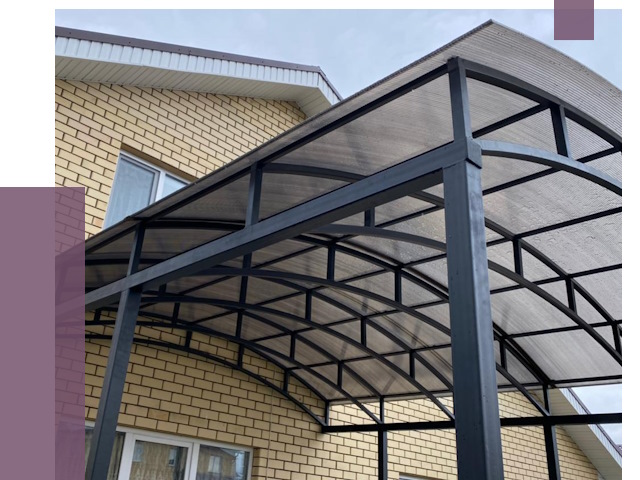 Монтаж козырьков в Благовещенске от 11427 руб. | ПРОЛЁТ-Бгн