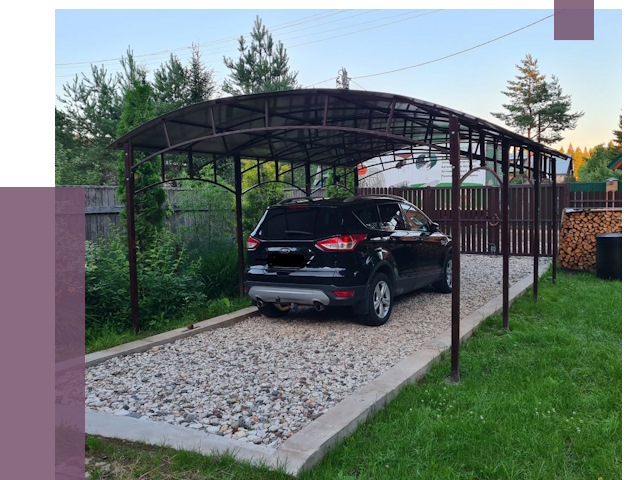 Навесы для автомобиля в Благовещенске от 13052 руб.  | ПРОЛЁТ-Бгн