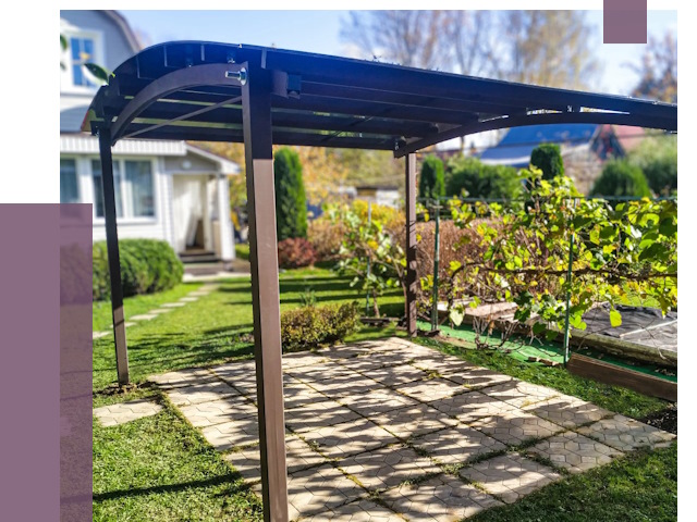 Навесы для дачи в Благовещенске от 12645 руб. под ключ — ПРОЛЁТ-Бгн