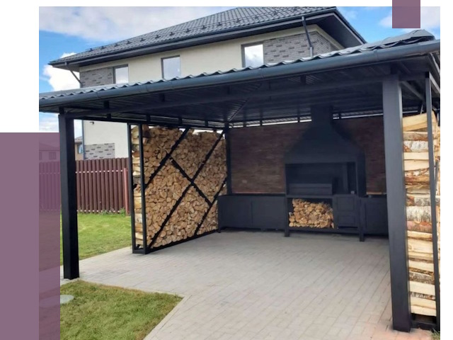 Навесы для барбекю в Благовещенске от 12645 руб. под ключ | ПРОЛЁТ-Бгн