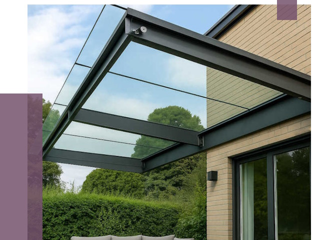 Стеклянные навесы и козырьки в Благовещенске от 12188 руб.