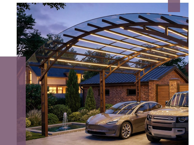 Металлические навесы в Благовещенске от 12595 руб. под ключ — ПРОЛЁТ-Бгн