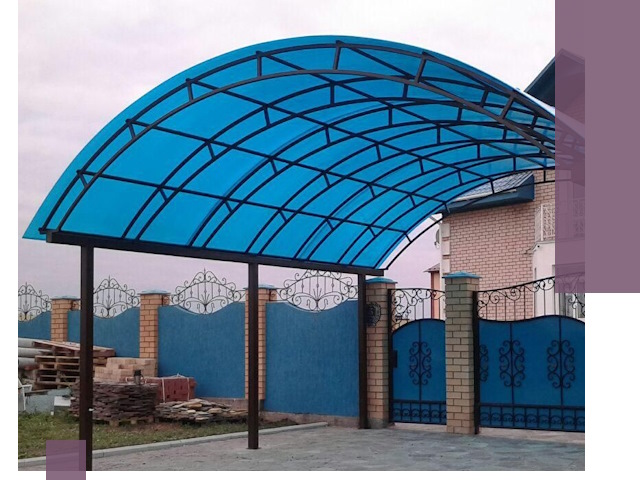 Арочные навесы под ключ в Благовещенске — изготовление и монтаж