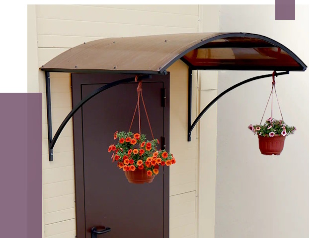 Козырьки над входом в Благовещенске от 14728 руб.  | ПРОЛЁТ-Бгн