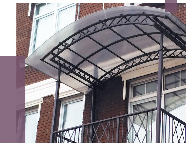 Козырьки над балконом в Благовещенске от 8583 руб. | ПРОЛЁТ-Бгн