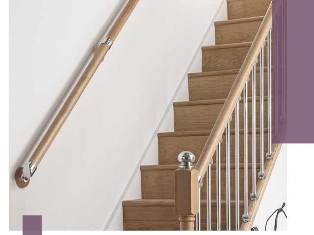 Пристенные поручни из стали и нержавейки под монтаж в Благовещенске